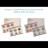 1980 & 1981 United States Mint Set in the original packaging