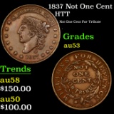 1837 Not One Cent Hard Times Token 1c Grades Select AU