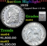 ***Auction Highlight*** 1829 Capped Bust Half Dime 1/2 10c Graded ms64 By SEGS (fc)