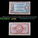 Military Payment Certificate (MPC) Series 1944 10 German Mark Grades xf