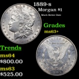 1889-s Morgan Dollar $1 Grades Select+ Unc