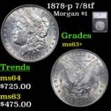 1878-p 7/8tf Morgan Dollar $1 Grades Select+ Unc By SEGS