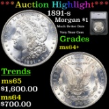 ***Auction Highlight*** 1891-s Morgan Dollar $1 Graded ms64+ By SEGS (fc)