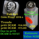 Proof Roosevelt 10c roll, 1974-s 40 pcs