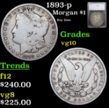 1893-p Morgan Dollar $1 Graded vg10 By SEGS