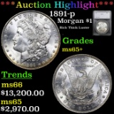 ***Auction Highlight*** 1891-p Morgan Dollar $1 Graded ms65+ By SEGS (fc)