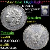 ***Auction Highlight*** 1884-s Morgan Dollar $1 Graded Choice AU/BU Slider+ By USCG (fc)