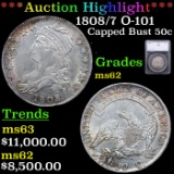 ***Auction Highlight*** 1808/7 Capped Bust Half Dollar O-101 50c Graded ms62 By SEGS (fc)