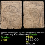 Continental Currency February 17, 1776 $1/6 Fr-CC19 Printed By Hall & Sellers Grades vf, very fine