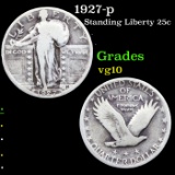 1927-p Standing Liberty Quarter 25c Grades vg+