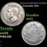 1943 Canada Half Dollar 50c KM-36 Grades Select AU