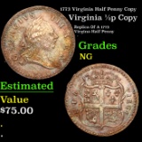 1773 Virginia Half Penny Copy Virginia 1/2p