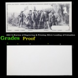 Proof 1862 $1 Bureau of Engraving & Printing Silver Landing of Columbus Grades Proof
