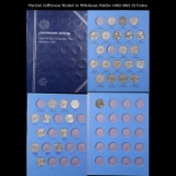 Partial Jefferson Nickel 5c Whitman Folder 1962-1983 32 Coins