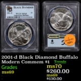 PCGS 2001-d Black Diamond Buffalo Modern Commem Dollar $1 Graded ms69 By PCGS