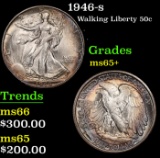 1946-s Walking Liberty Half Dollar 50c Grades GEM+ Unc