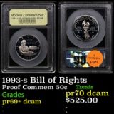 Proof 1993-s Bill of Rights Modern Commem Half Dollar 50c Graded pr69+ dcam By USCG
