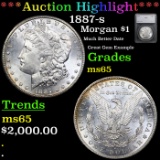 ***Auction Highlight*** 1887-s Morgan Dollar $1 Graded ms65 By SEGS (fc)