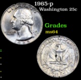 1965-p Washington Quarter 25c Grades Choice Unc