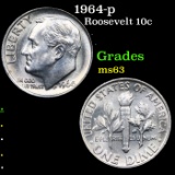 1964-p Roosevelt Dime 10c Grades Select Unc