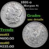 1891-o Morgan Dollar $1 Grades Unc Details