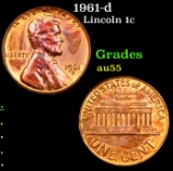 1961-d Lincoln Cent 1c Grades Choice AU