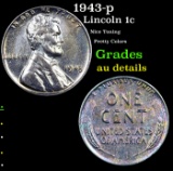 1943-p Lincoln Cent 1c Grades AU Details