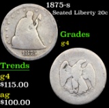 1875-s Twenty Cent Piece 20c Grades g, good