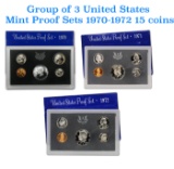 Group of 3 United States Proof Sets 1970-1973