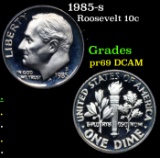 Proof 1985-s Roosevelt Dime 10c Grades GEM++ Proof Deep Cameo