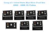 Group of 7 United States Silver Proof Sets 1992-1998