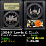 Proof 2004-P Lewis & Clark Modern Commem Dollar $1 Graded pr70 dcam By USCG