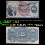 1863 US Fractional Currency 25c Third Issue fr-1307 George Washinton Grades vf+