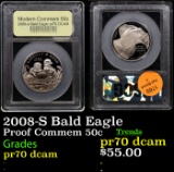 Proof 2008-S Bald Eagle Modern Commem Half Dollar 50c Graded pr70 dcam By USCG