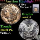 ***Auction Highlight*** 1879-s Morgan Dollar $1 Graded ms66 pl By SEGS (fc)