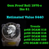 Full Roll Proof Bi-Centennial Gem 1976-s Eisenhower 'Ike' Dollars. 20 Coins total.