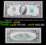 **Star Note** 1995 $10 Green Seal Federal Reserve Note  Grades Choice AU/BU Slider