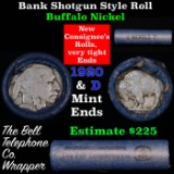 Buffalo Nickel Shotgun Roll in Old Bank Style 'Bell Telephone'  Wrapper 1920 &d Mint Ends