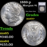 1889-p Morgan Dollar $1 Graded ms64+ By SEGS