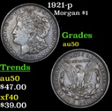1921-p Morgan Dollar $1 Grades AU, Almost Unc