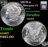 1878-s Morgan Dollar $1 Grades GEM Unc By SEGS