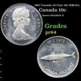 Proof 1967 Canada 10 Cent 10c KM-67a Grades Choice Proof