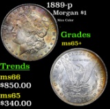 1889-p Morgan Dollar $1 Grades GEM+ Unc