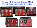 Group of 5 Proof Sets 1975-1979