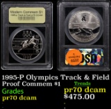 Proof 1995-P Olympics Track & Field Modern Commem Dollar $1 Graded pr70 dcam By USCG