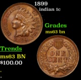1899 Indian Cent 1c Grades Select Unc BN