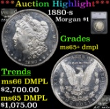 ***Auction Highlight*** 1880-s Morgan Dollar $1 Graded ms65+ dmpl By SEGS (fc)