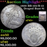 ***Auction Highlight*** 1800 Draped Bust Dollar BB-193/B-13 $1 Graded xf45+ By SEGS (fc)