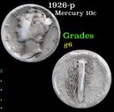 1926-p Mercury Dime 10c Grades g+