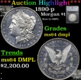 ***Auction Highlight*** 1890-p Morgan Dollar $1 Graded ms64 dmpl By SEGS (fc)